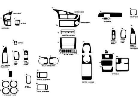 toyota sienna 2001-2002 Dash Kit Diagram