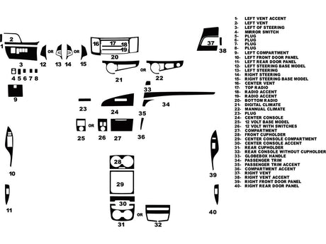 toyota sienna 2011-2014 Dash Kit Diagram