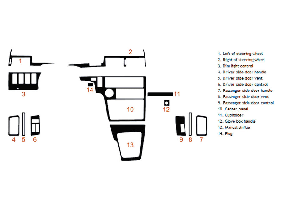 toyota supra 1990-1992 Dash Kit Diagram