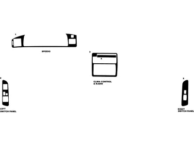 toyota t-100 1993-1997 Dash Kit Diagram