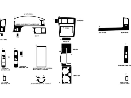 toyota tacoma 2001-2004 Dash Kit Diagram