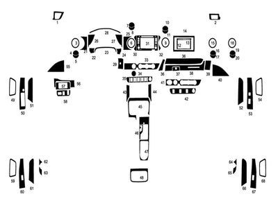 toyota tacoma 2016-2023 (double cab) Dash Kit Diagram