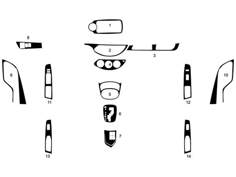 toyota yaris 2015-2020 (hatchback) Dash Kit Diagram