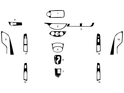 toyota yaris 2015-2020 (hatchback) Dash Kit Diagram
