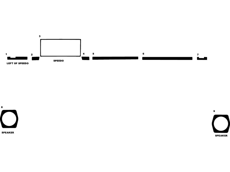 volvo 240 1980-1992 Dash Kit Diagram