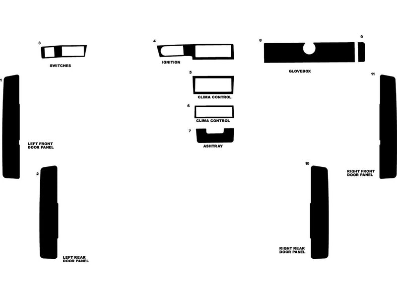 volvo 940 1992-1995 Dash Kit Diagram