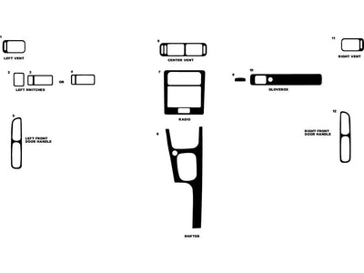 volvo c70 1999-2002 Dash Kit Diagram
