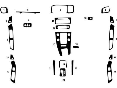 volvo s60 2011-2015 Dash Kit Diagram