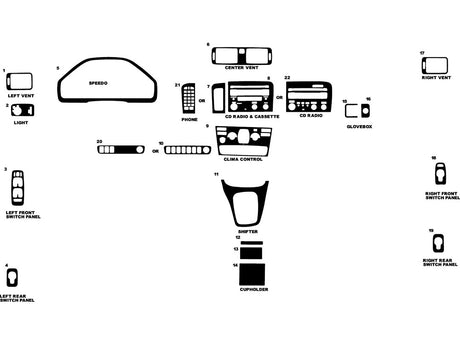 volvo s80 2005-2006 Dash Kit Diagram