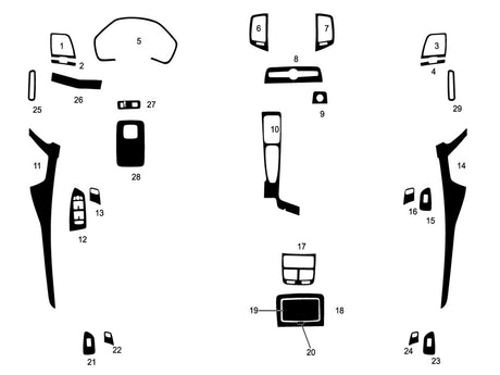 volvo xc90 2016-2025 Dash Kit Diagram