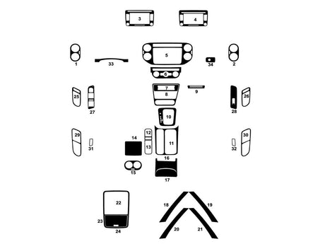 volkswagen tiguan 2013-2017 Dash Kit Diagram