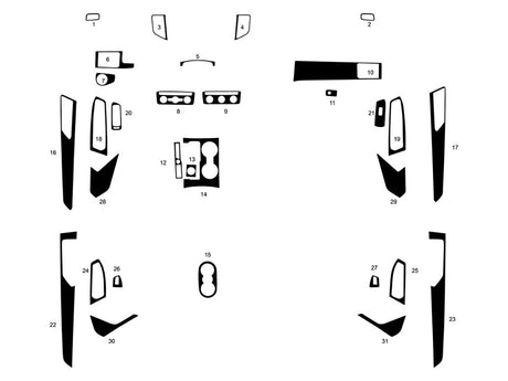 volkswagen atlas 2018-2025 Dash Kit Diagram
