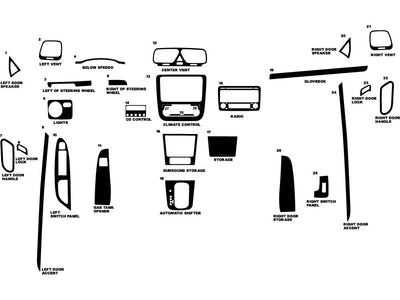 volkswagen eos 2013-2016 Dash Kit Diagram