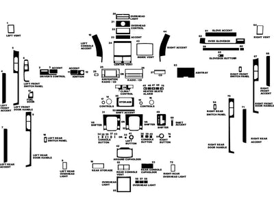 volkswagen touareg 2004-2010 Dash Kit Diagram