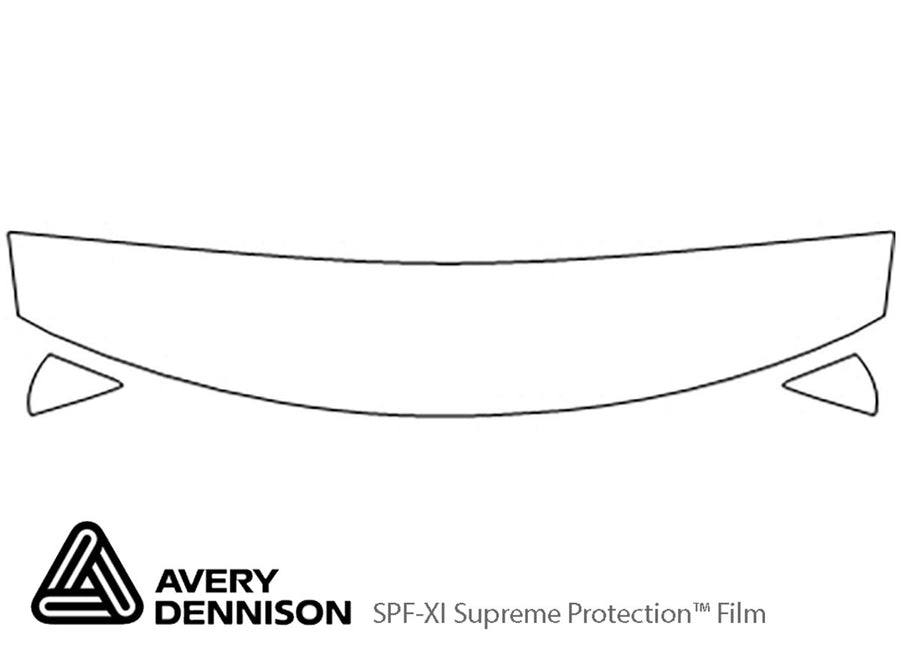 avenger Avery Dennison Clear Bra Hood Precut PPF Diagram