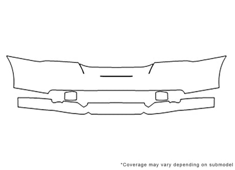avenger Avery Dennison Clear Bra Bumper Precut PPF Diagram