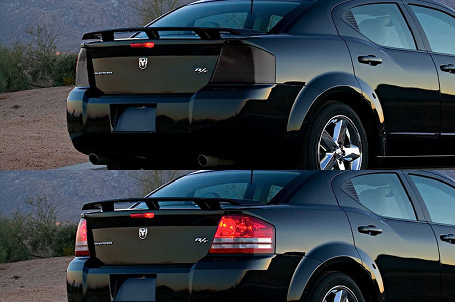 avenger Before and After Smoked Taillights