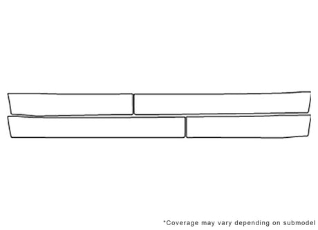 avenger 3M Clear Bra Door Cup Precut PPF Diagram