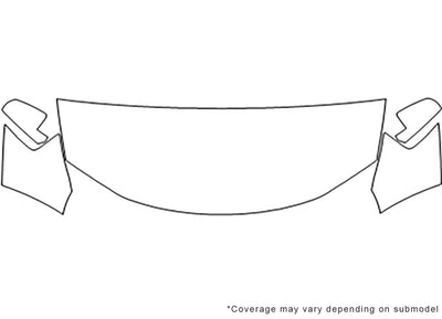 avenger Avery Dennison Clear Bra Hood Precut PPF Diagram