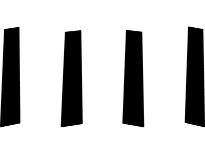 dodge avenger 2008-2014 Matte Black Pillar Trim Diagram