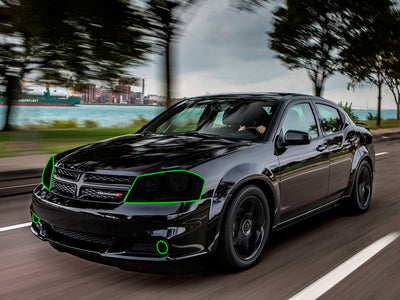 dodge avenger 2008-2014 Headlight Tint Location