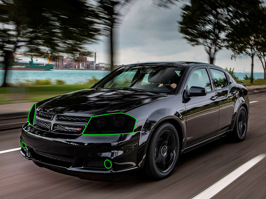dodge avenger 2008-2014 Headlight Tint Location