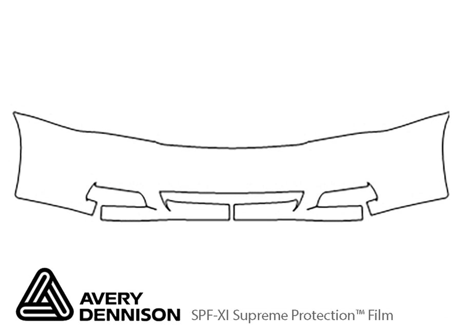 avenger Avery Dennison Clear Bra Bumper Precut PPF Diagram
