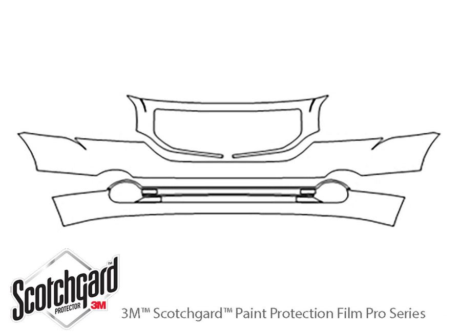 caliber 3M Clear Bra Bumper Precut PPF Diagram