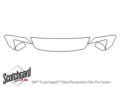 caliber 3M Clear Bra Hood Precut PPF Diagram