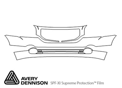 caliber Avery Dennison Clear Bra Bumper Precut PPF Diagram