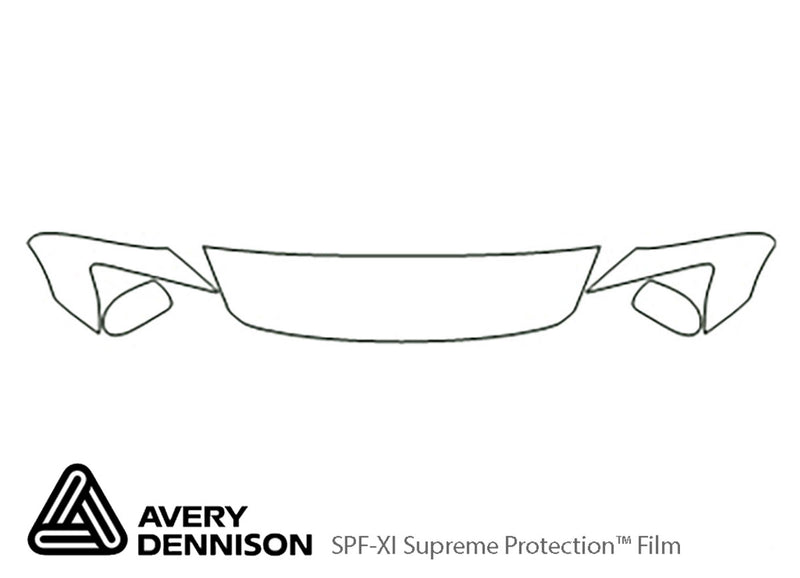 caliber Avery Dennison Clear Bra Hood Precut PPF Diagram