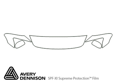 caliber Avery Dennison Clear Bra Hood Precut PPF Diagram