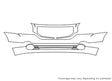 caliber 3M Clear Bra Bumper Precut PPF Diagram