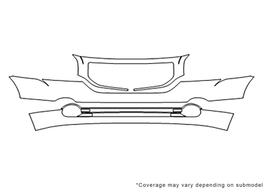 caliber 3M Clear Bra Bumper Precut PPF Diagram