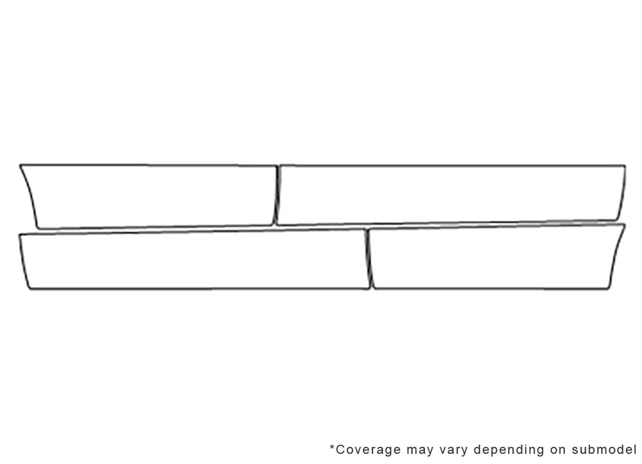 caliber 3M Clear Bra Door Cup Precut PPF Diagram