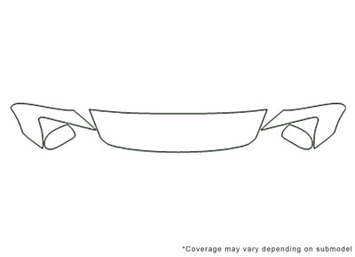 caliber Avery Dennison Clear Bra Hood Precut PPF Diagram