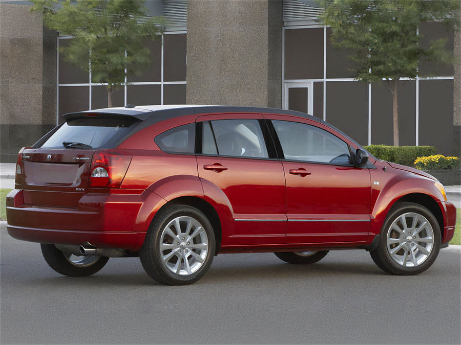 dodge caliber 2007-2012 Brushed Aluminum Black Pillar Trim
