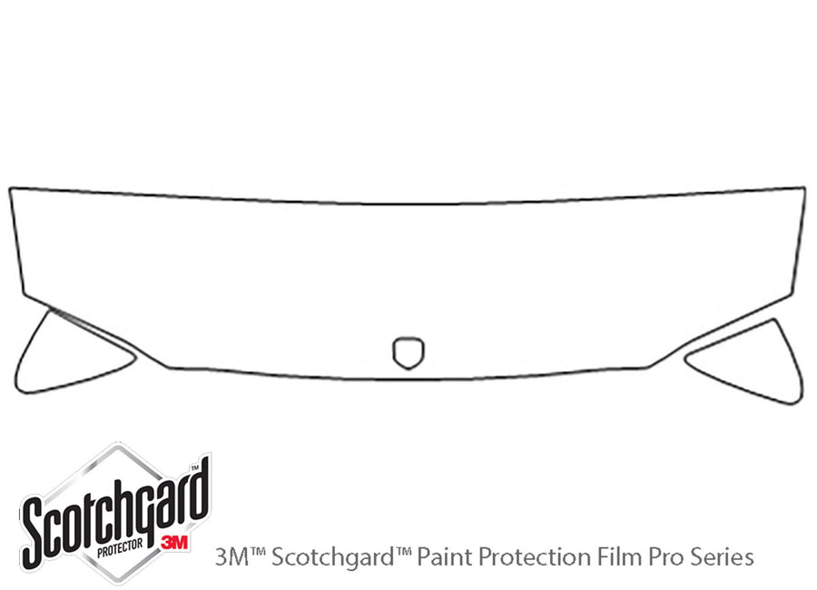 caravan 3M Clear Bra Hood Precut PPF Diagram