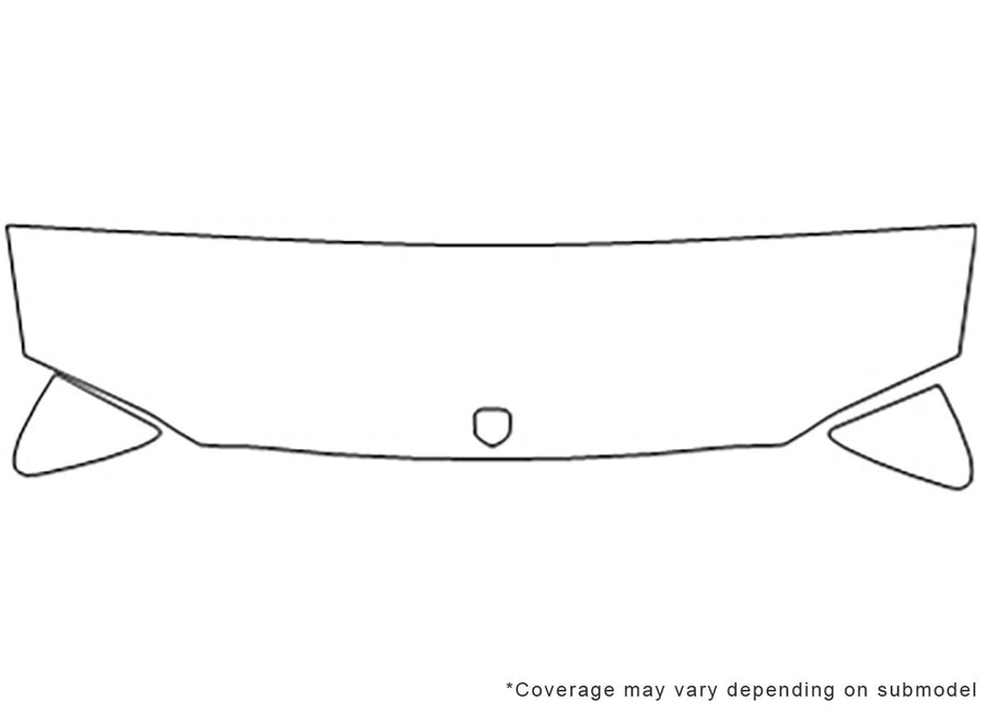 caravan 3M Clear Bra Hood Precut PPF Diagram