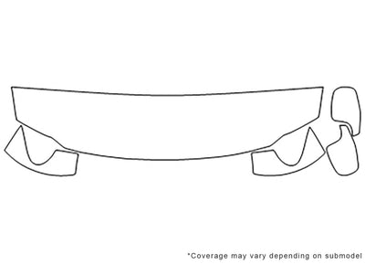 caravan Avery Dennison Clear Bra Hood Precut PPF Diagram