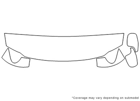 caravan Avery Dennison Clear Bra Hood Precut PPF Diagram