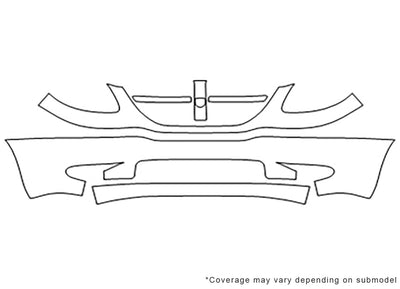 caravan 3M Clear Bra Bumper Precut PPF Diagram
