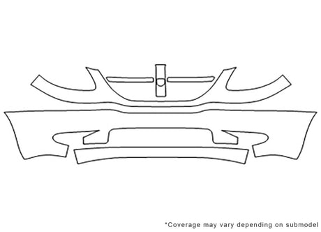 caravan 3M Clear Bra Bumper Precut PPF Diagram