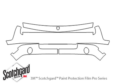 challenger 3M Clear Bra Bumper Precut PPF Diagram