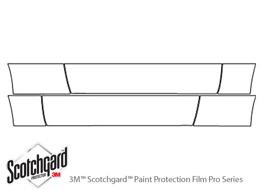 challenger 3M Clear Bra Door Cup Precut PPF Diagram