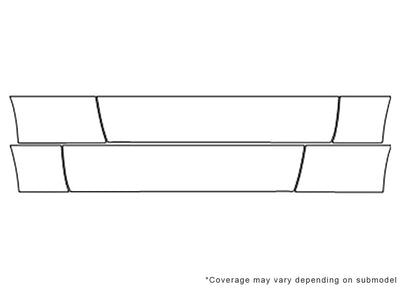 challenger Avery Dennison Clear Bra Door Cup Precut PPF Diagram