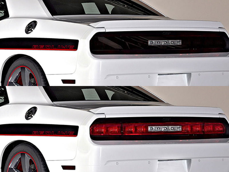 challenger Before and After Smoked Taillights