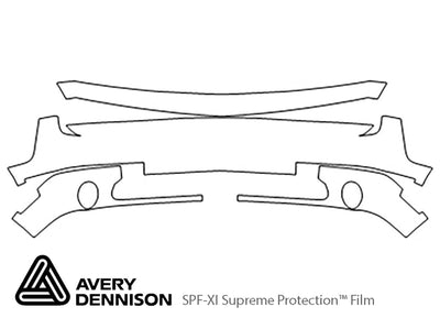 challenger Avery Dennison Clear Bra Bumper Precut PPF Diagram