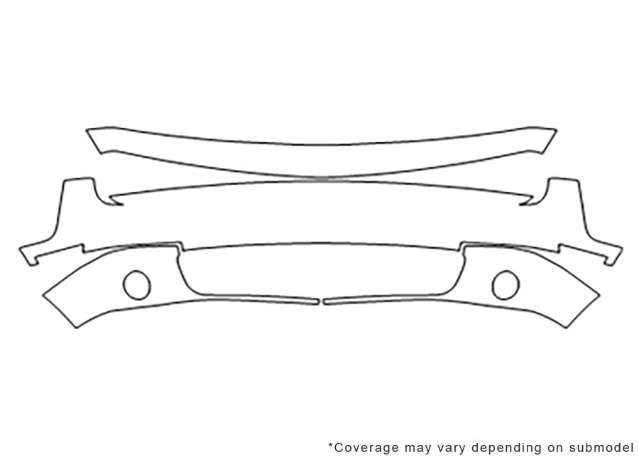 challenger Avery Dennison Clear Bra Bumper Precut PPF Diagram