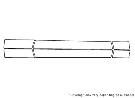 challenger Avery Dennison Clear Bra Door Cup Precut PPF Diagram